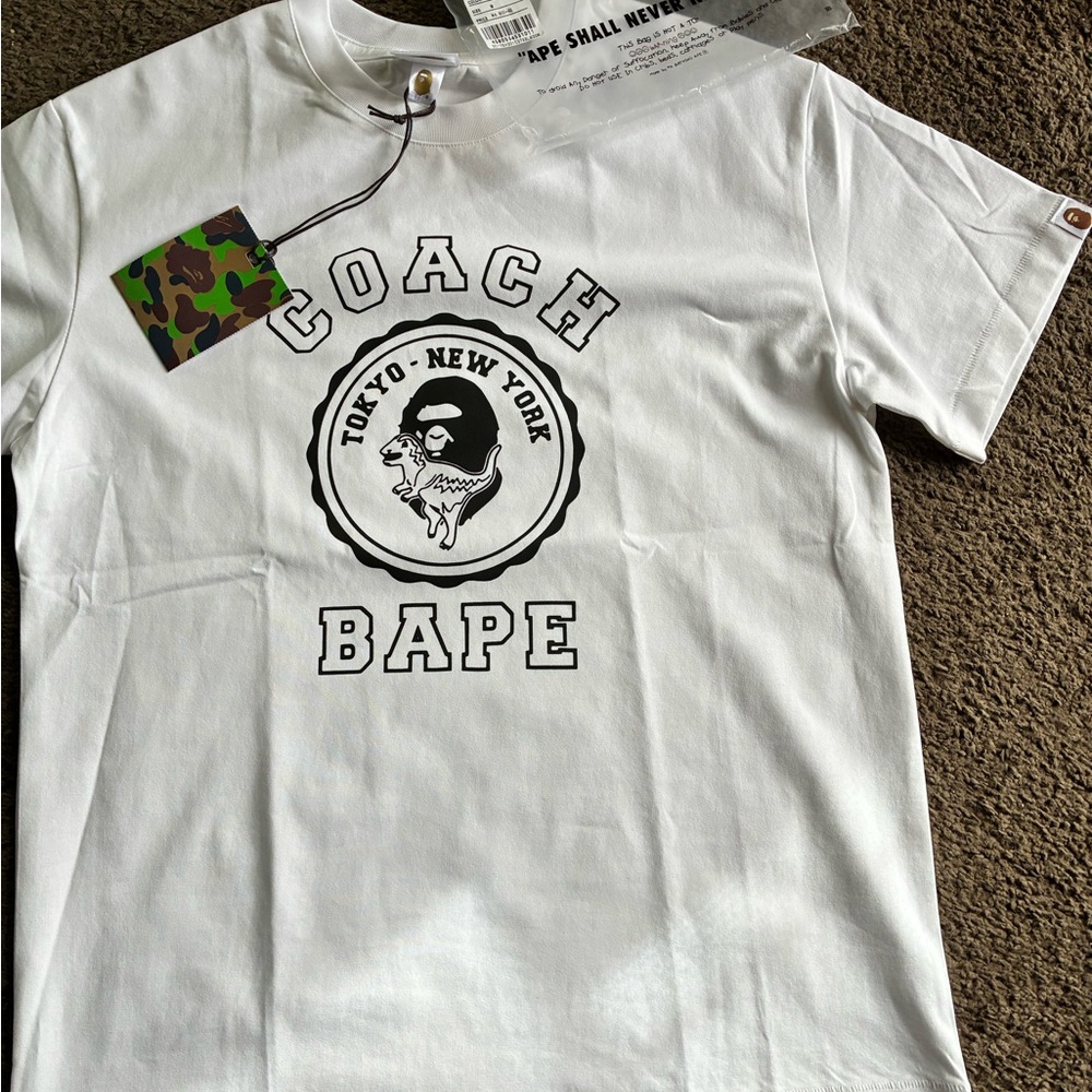 Bape White Short Sleeve Tee